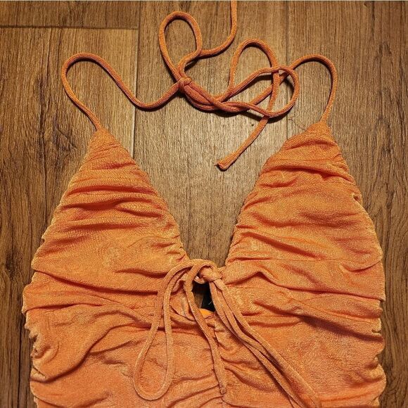 White Fox Change It Up Mini Dress Bodycon Orange Size M - Picture 8 of 11